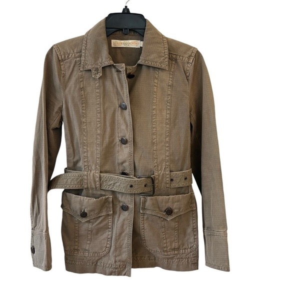 J Crew Military Style Summer Spring Fall Heritage Chino Belted Jacket - Picture 1 of 10